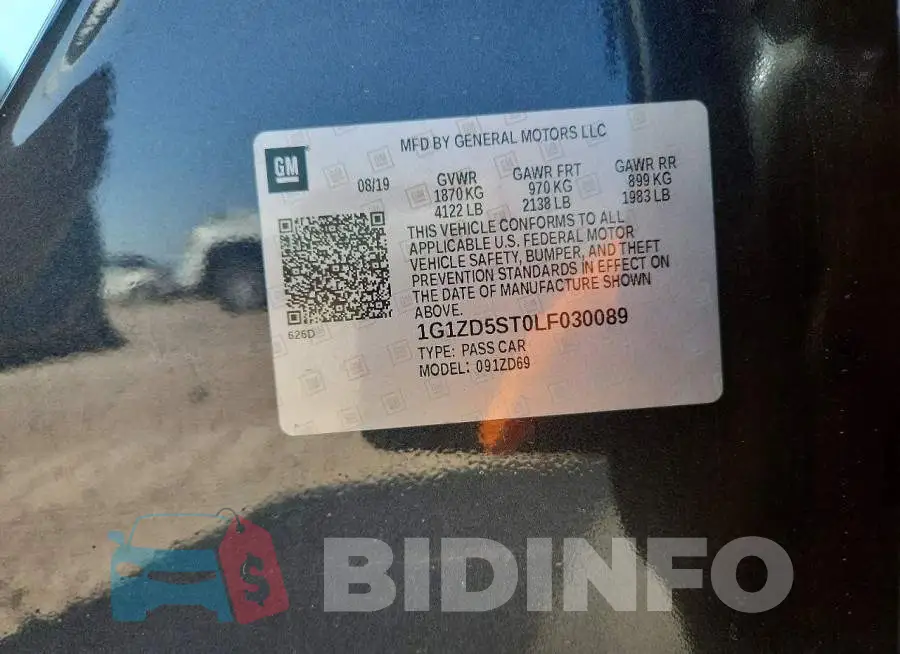 1G1ZD5ST0LF030089 Photo# 12