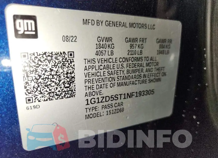 1G1ZD5ST1NF193305 Photo# 12