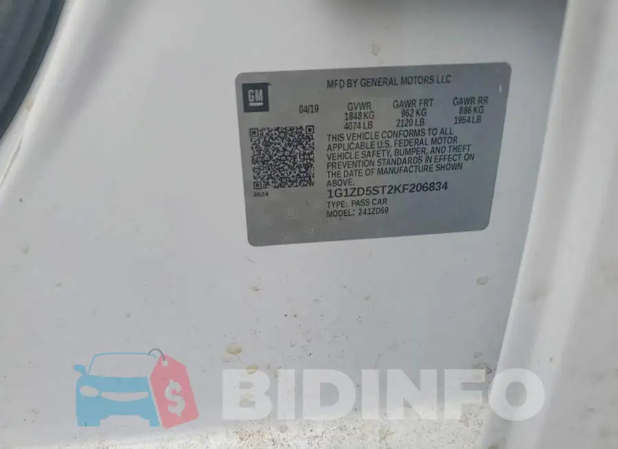 1G1ZD5ST2KF206834 Photo# 13