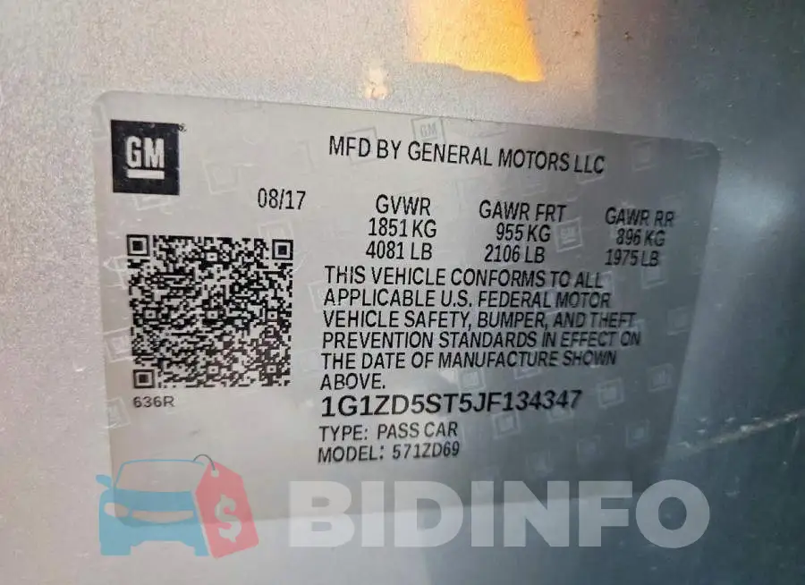 1G1ZD5ST5JF134347 Photo# 12