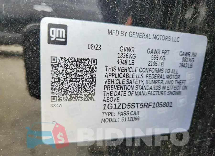 1G1ZD5ST5RF105801 Photo# 12
