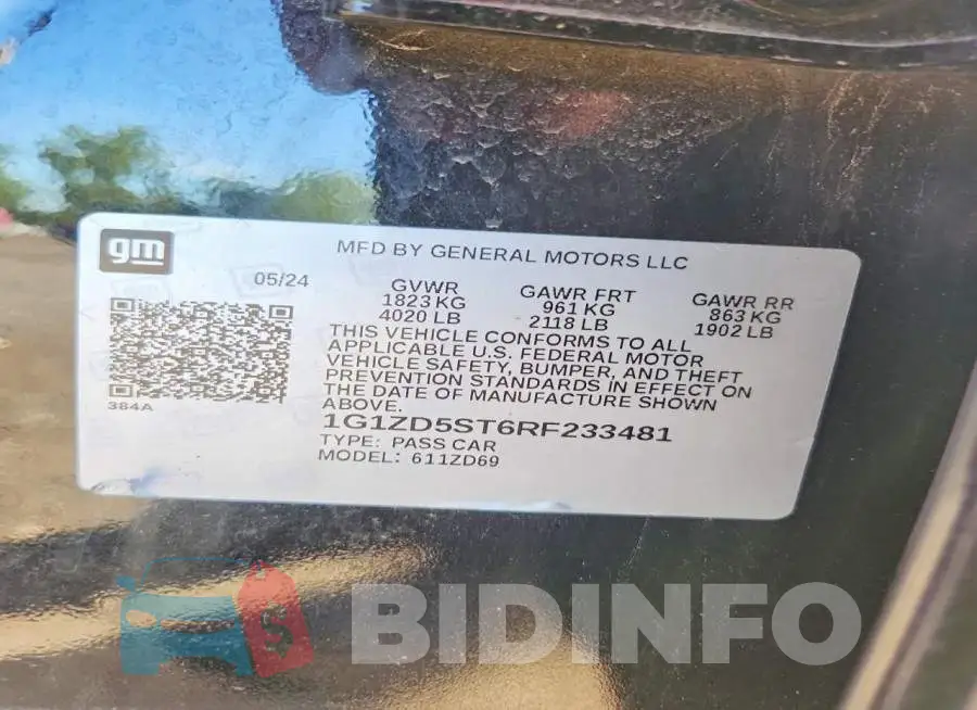 1G1ZD5ST6RF233481 Photo# 12