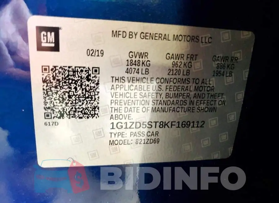 1G1ZD5ST8KF169112 Photo# 13