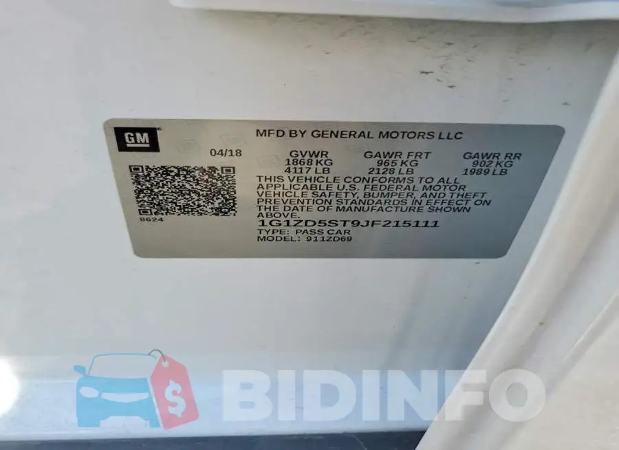 1G1ZD5ST9JF215111 Photo# 12