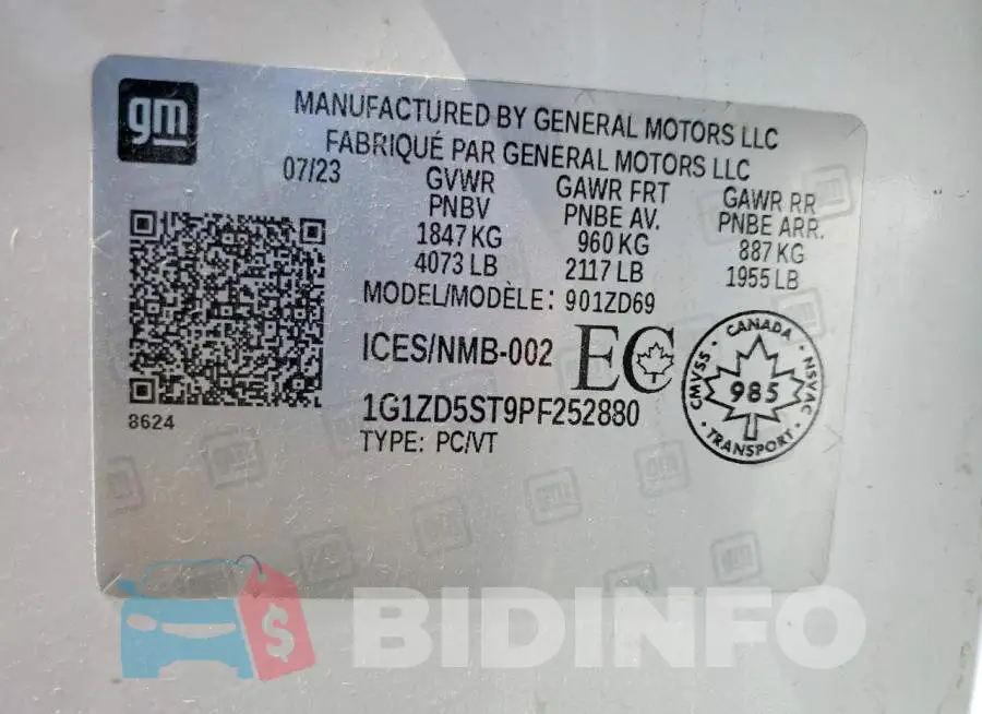 1G1ZD5ST9PF252880 Photo# 13