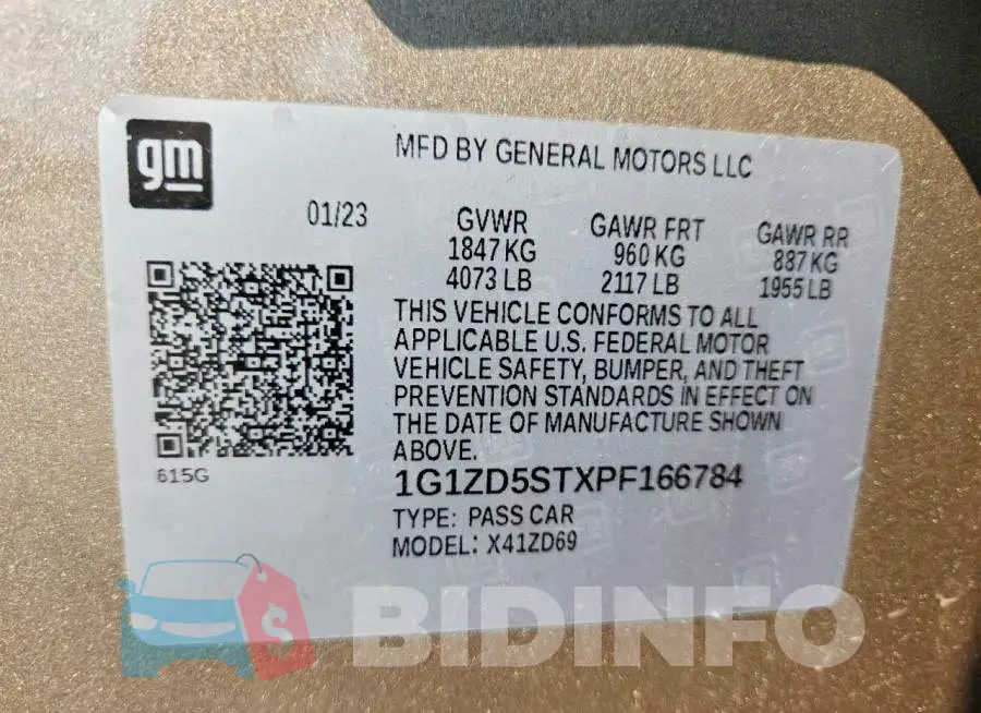 1G1ZD5STXPF166784 Photo# 12
