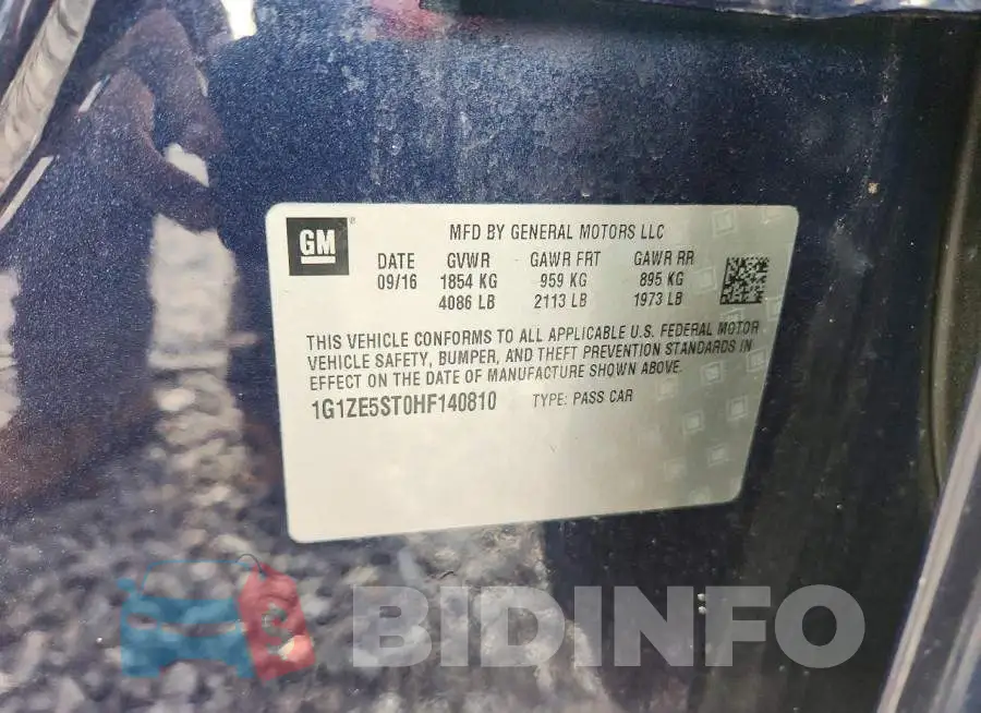 1G1ZE5ST0HF140810 Photo# 12