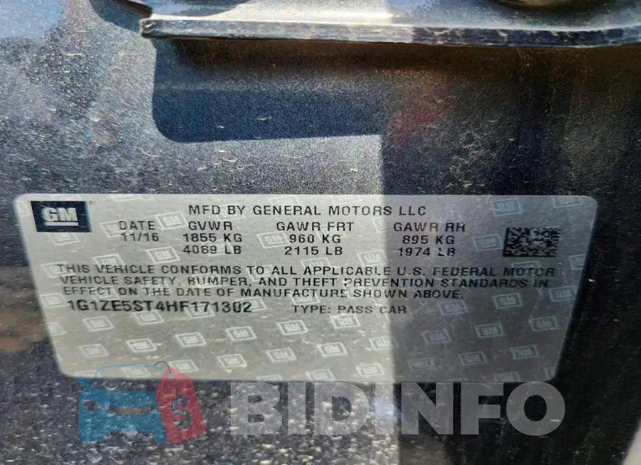 1G1ZE5ST4HF171302 Photo# 12