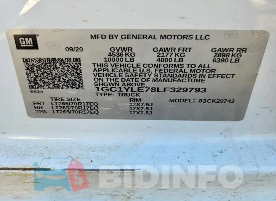 1GC1YLE78LF329793 Photo# 12