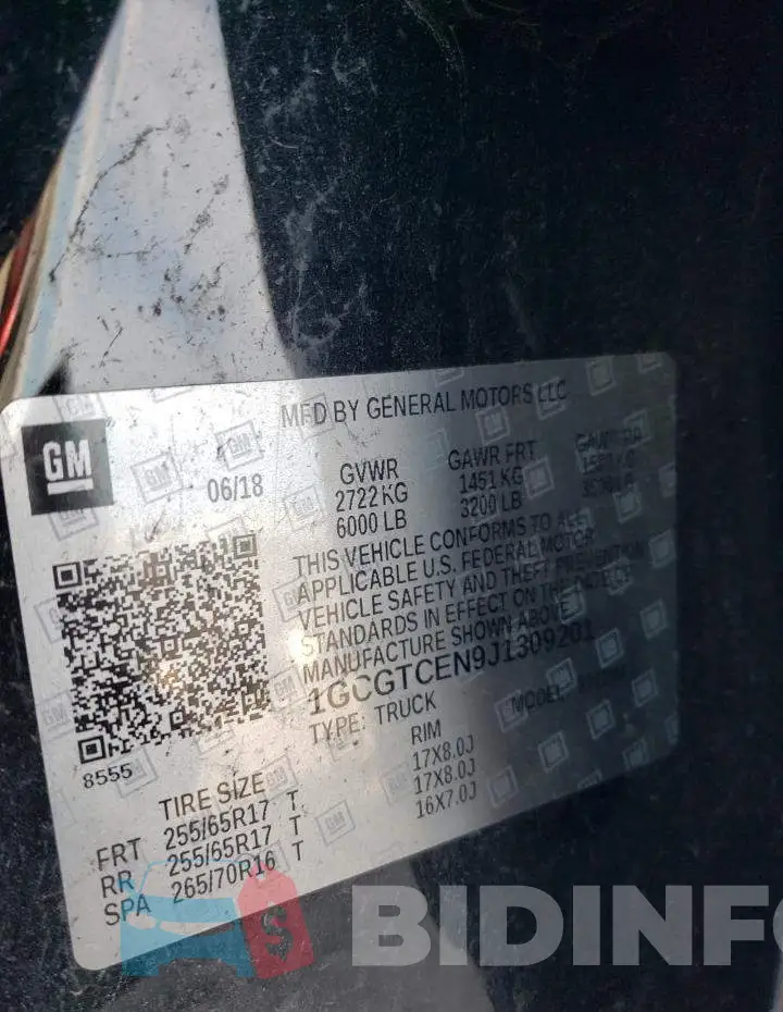 1GCGTCEN9J1309201 Photo# 12