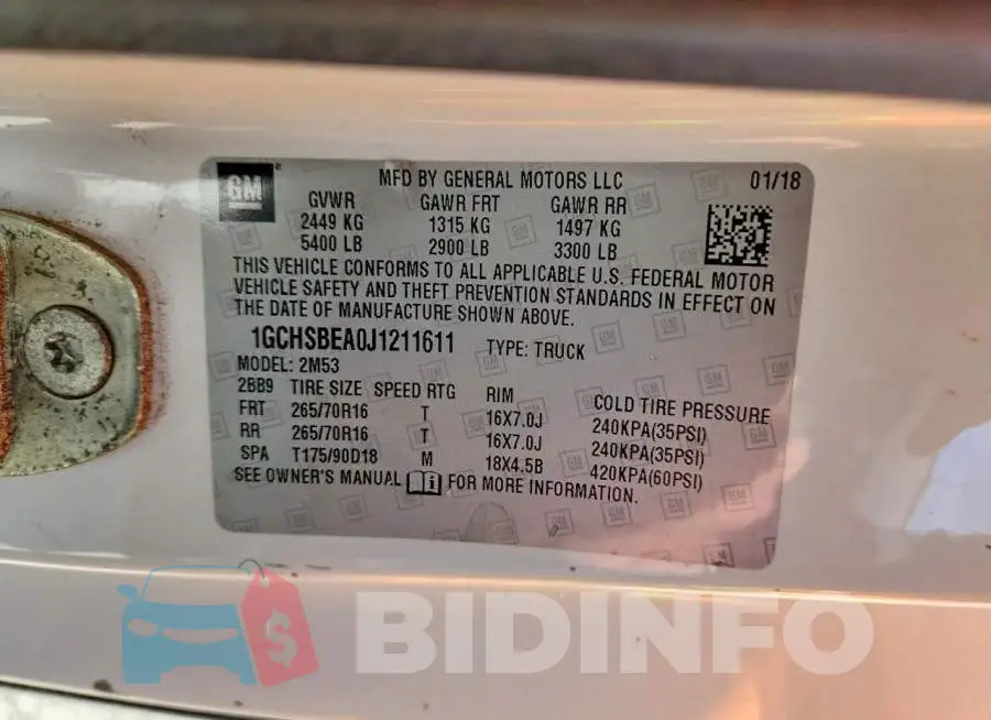 1GCHSBEA0J1211611 Photo# 12