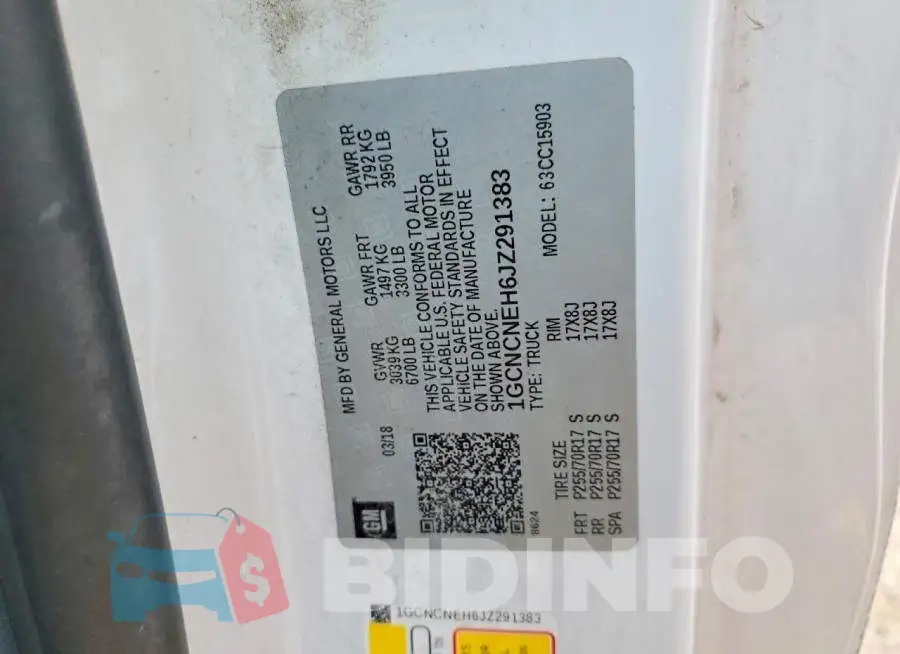 1GCNCNEH6JZ291383 Photo# 12