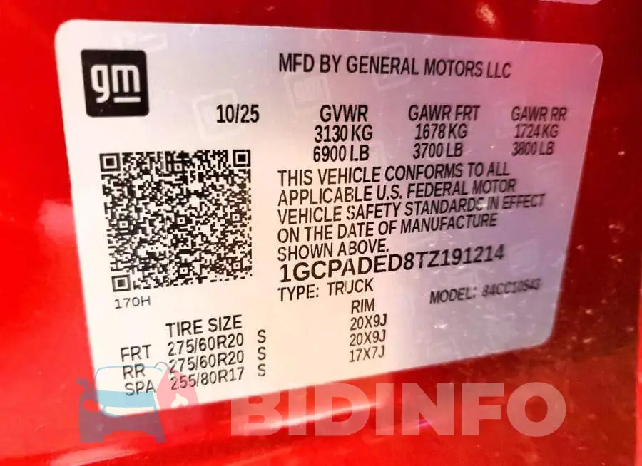 1GCPADED8TZ191214 Photo# 12