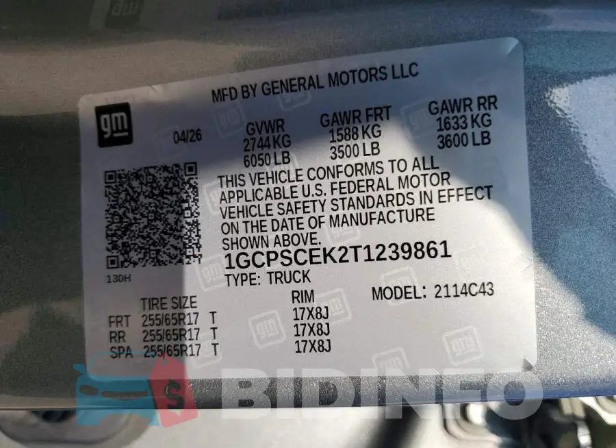 1GCPSCEK2T1239861 Photo# 12