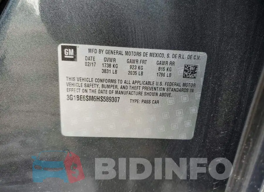 3G1BE6SM6HS589307 Photo# 12