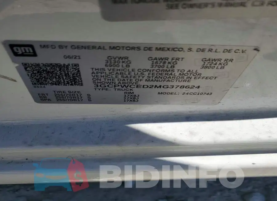 3GCPWCED2MG378624 Photo# 12