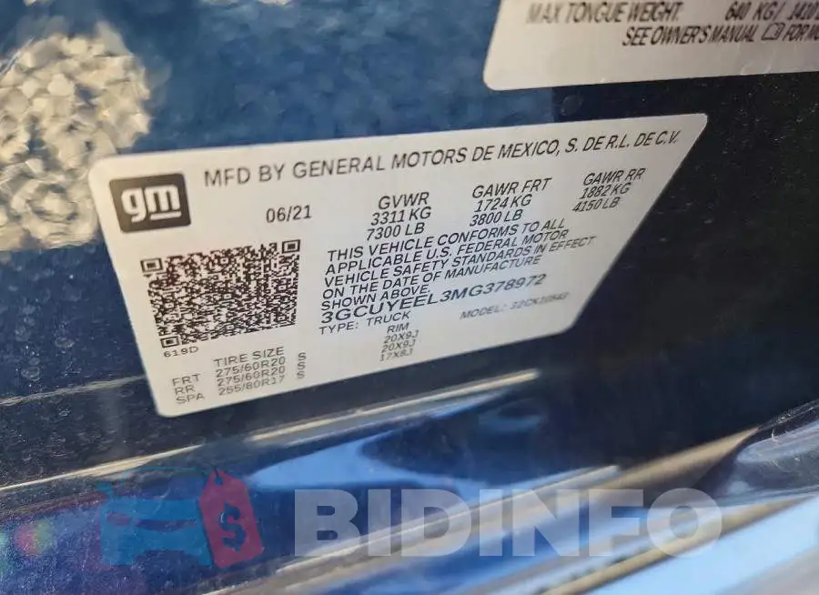 3GCUYEEL3MG378972 Photo# 12