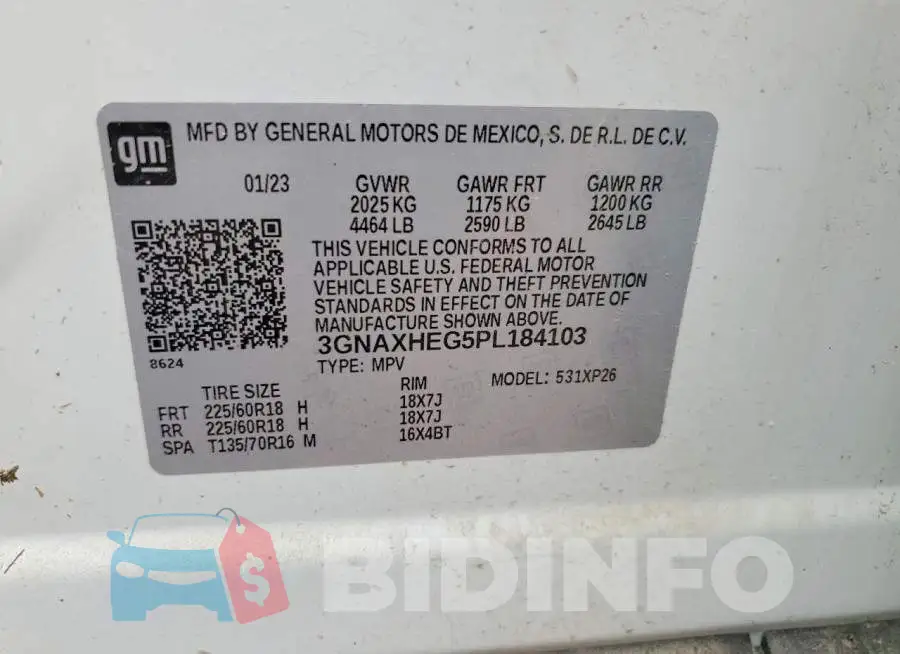3GNAXHEG5PL184103 Photo# 12