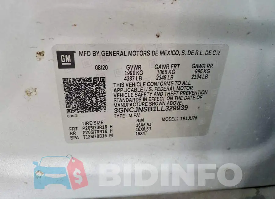 3GNCJNSB1LL329939 Photo# 13