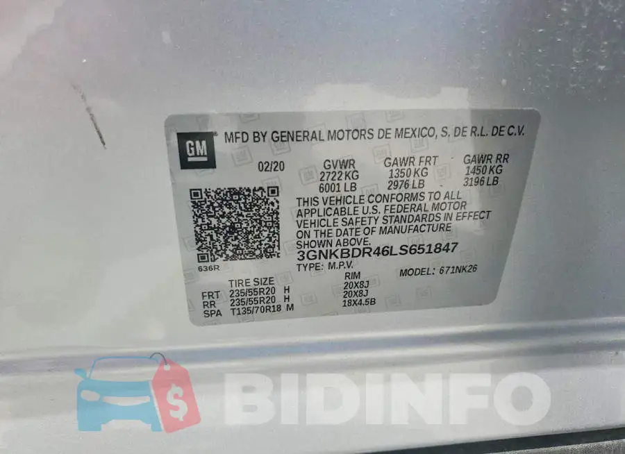 3GNKBDR46LS651847 Photo# 13
