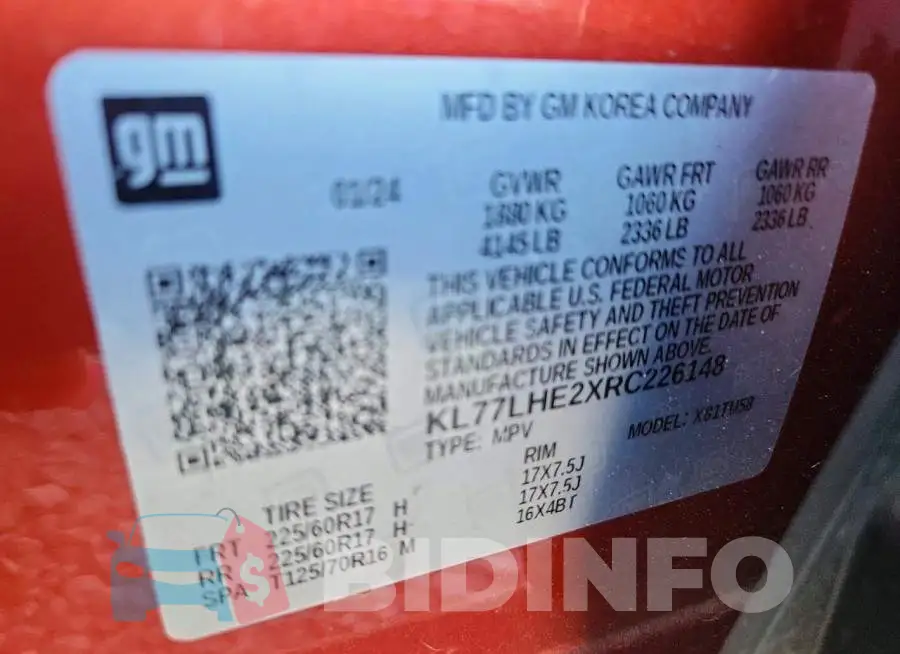 KL77LHE2XRC226148 Photo# 14