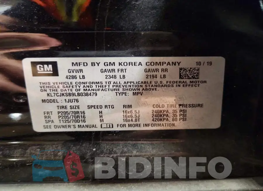 KL7CJKSB9LB038479 Photo# 13