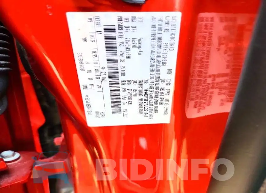 1FADP3F27JL291741 Photo# 12