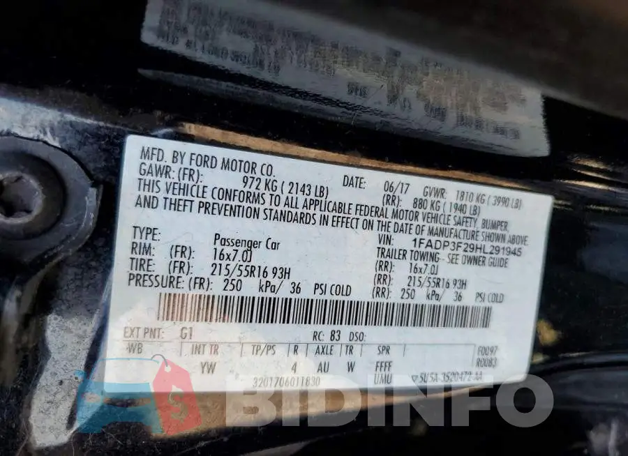 1FADP3F29HL291945 Photo# 12