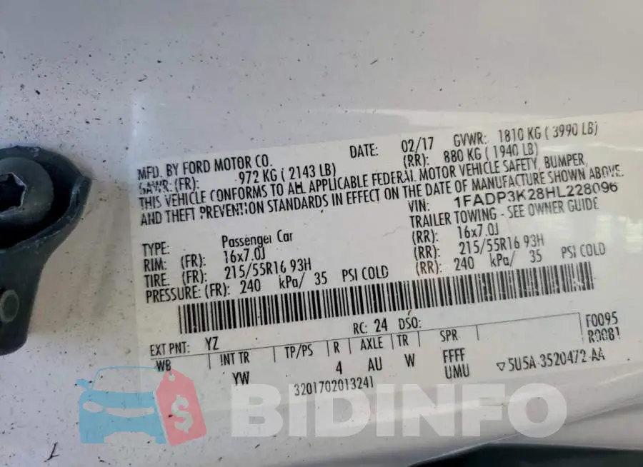 1FADP3K28HL228096 Photo# 12