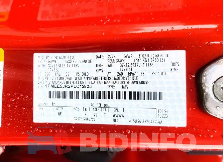 1FMEE5JR2PLC12825 Photo# 13