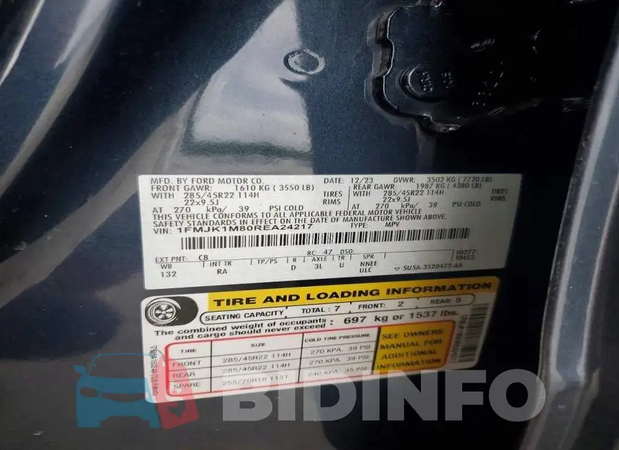 1FMJK1M80REA24217 Photo# 12