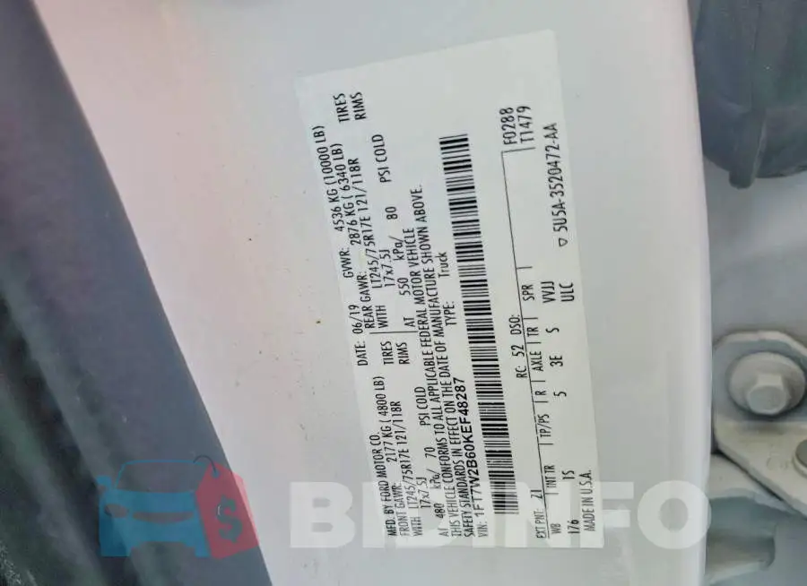 1FT7W2B60KEF48287 Photo# 12