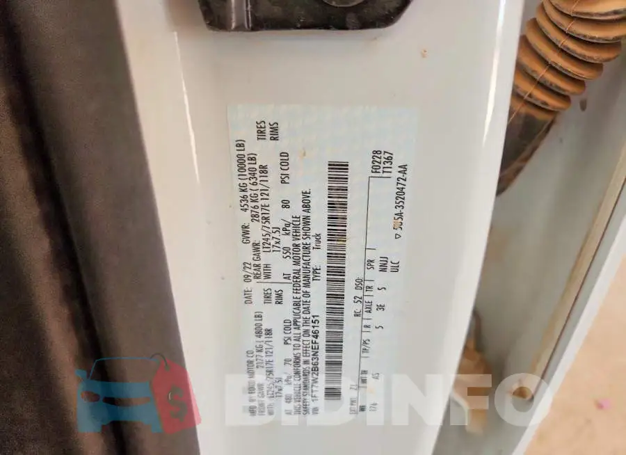 1FT7W2B63NEF46151 Photo# 12