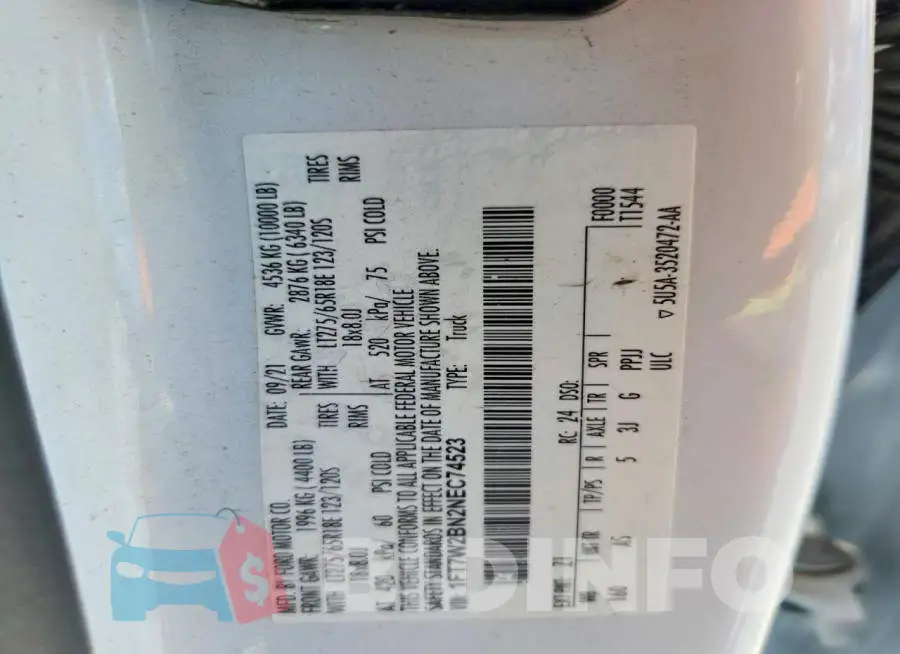 1FT7W2BN2NEC74523 Photo# 13