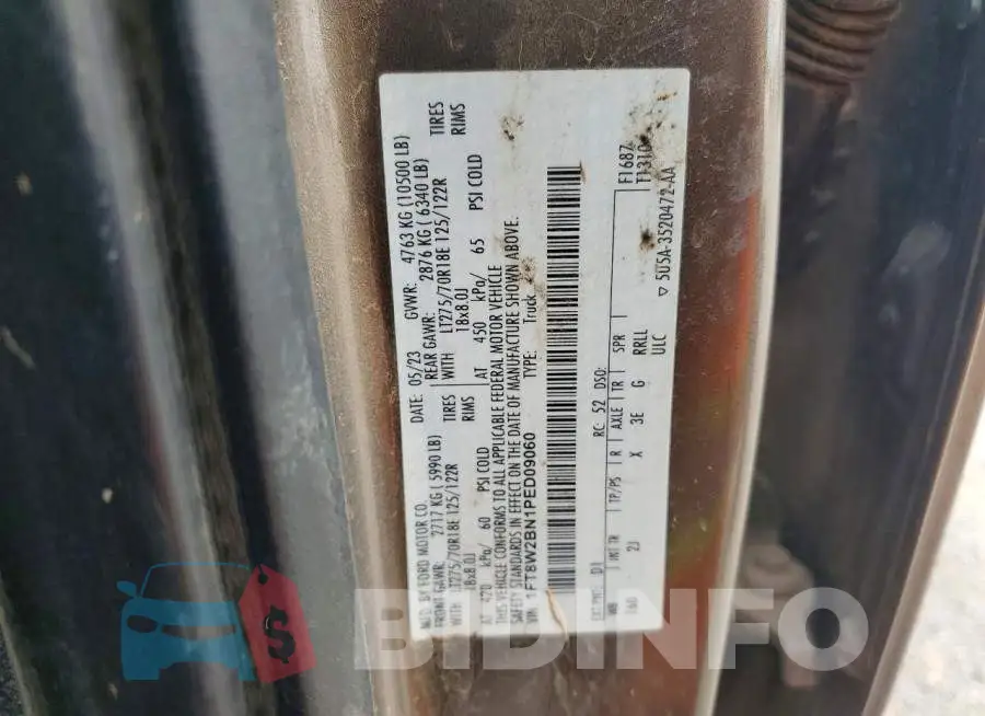 1FT8W2BN1PED09060 Photo# 12