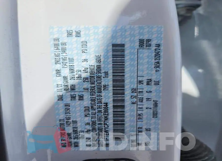 1FTEW1CP7NKE86644 Photo# 13