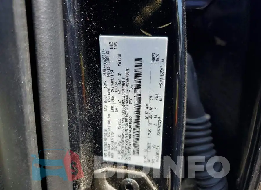 1FTEW1E88HKD01950 Photo# 12