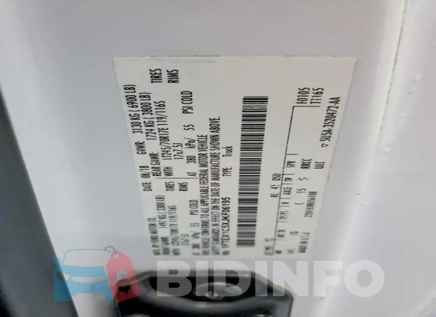 1FTEX1C5XJKF06195 Photo# 12