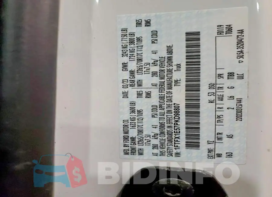 1FTFX1E57PKD98807 Photo# 12