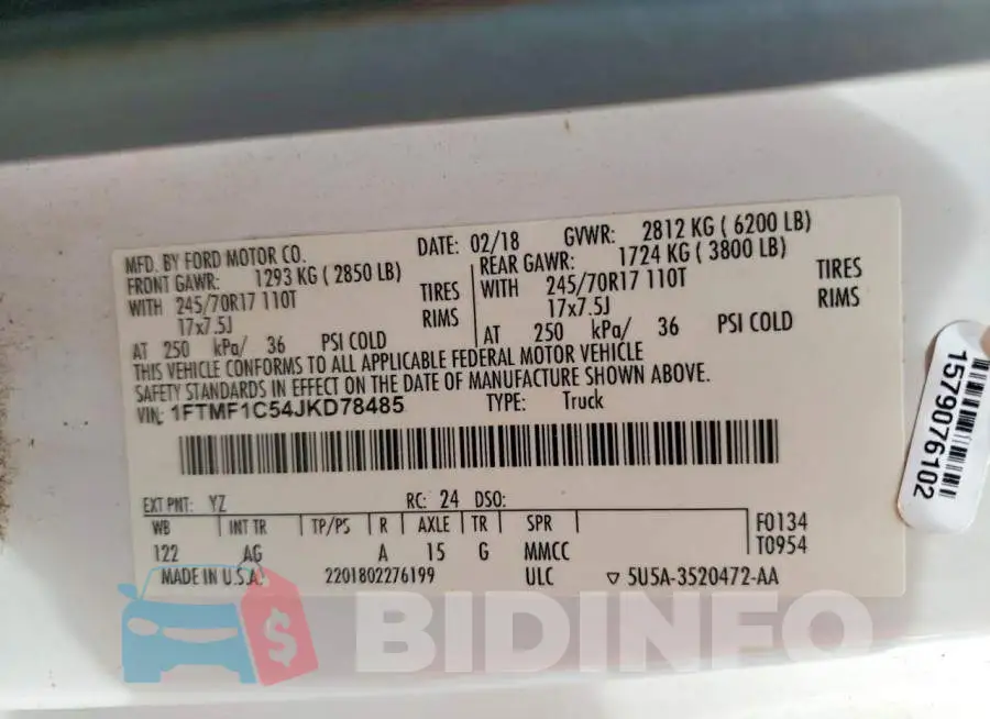 1FTMF1C54JKD78485 Photo# 13