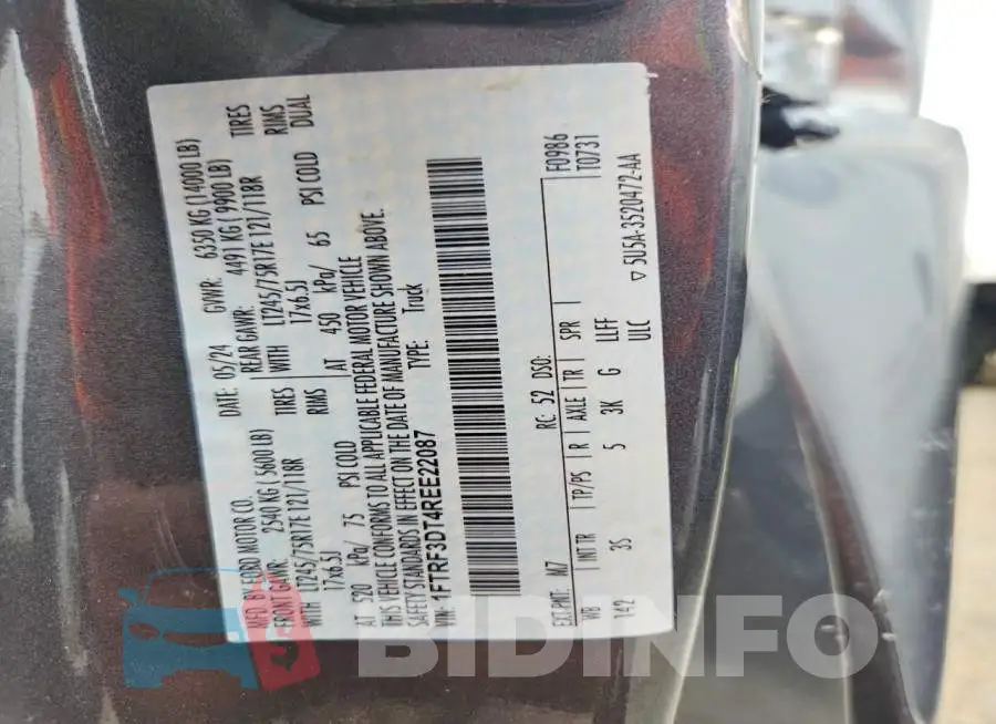 1FTRF3DT4REE22087 Photo# 12