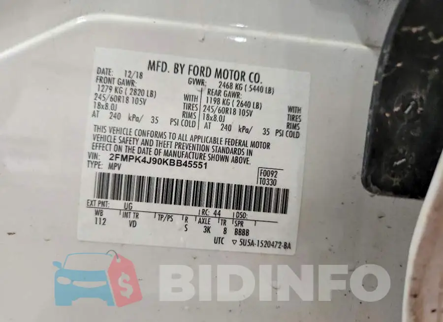 2FMPK4J90KBB45551 Photo# 13