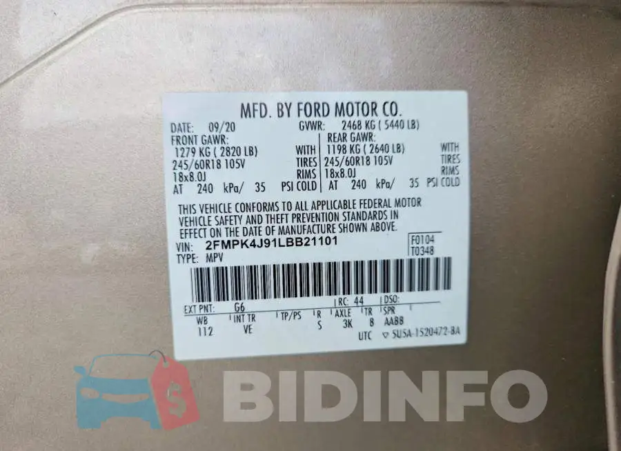 2FMPK4J91LBB21101 Photo# 13