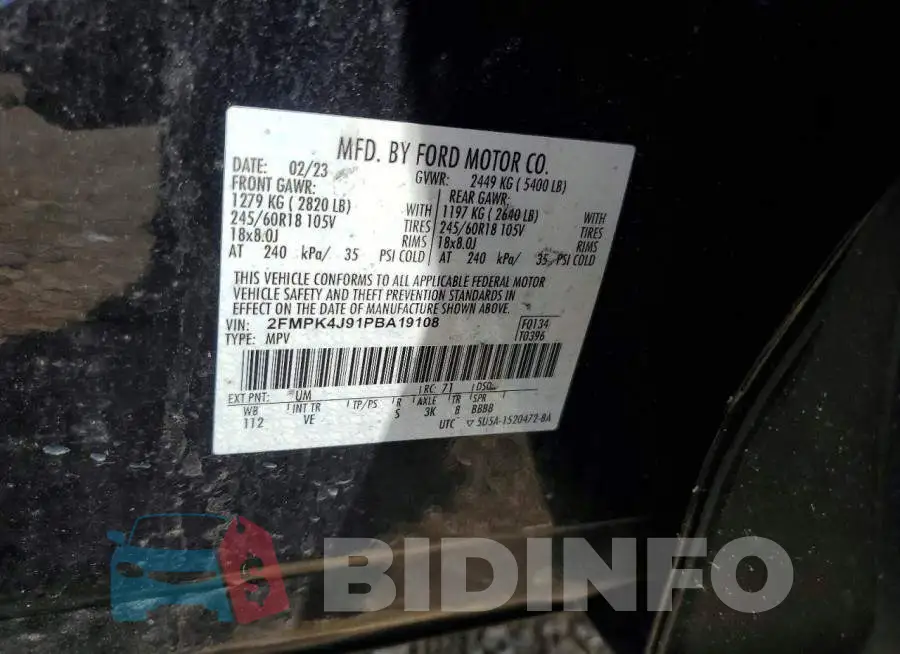 2FMPK4J91PBA19108 Photo# 12