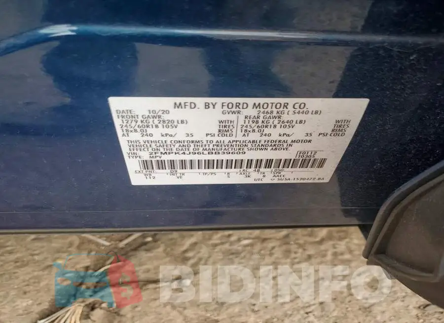 2FMPK4J96LBB39609 Photo# 13