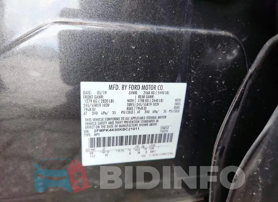 2FMPK4K90KBC21011 Photo# 12