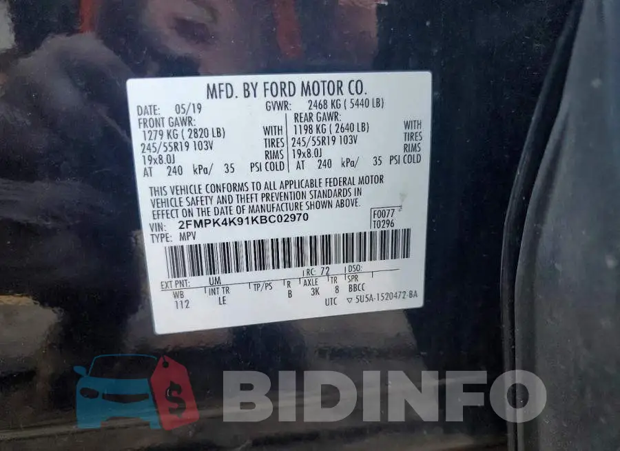 2FMPK4K91KBC02970 Photo# 13