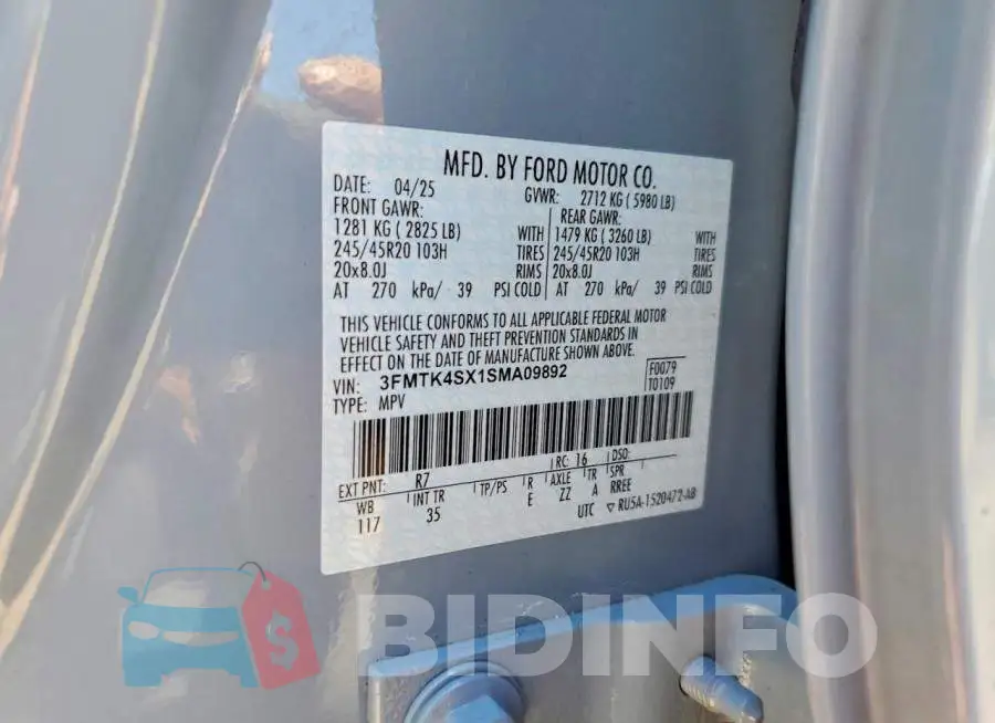 3FMTK4SX1SMA09892 Photo# 12