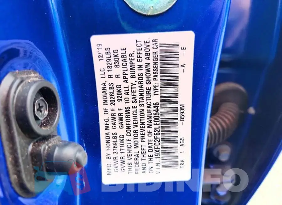 19XFC2F62LE005446 Photo# 12