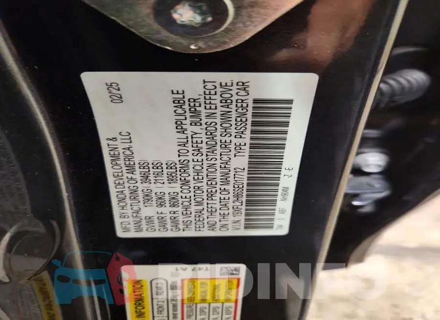 19XFL2H86SE017712 Photo# 12